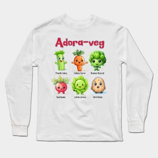 Adora-Veg Cute Veggies with Names Long Sleeve T-Shirt